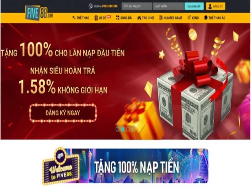 Mách bạn các nhà cái thưởng tiền chơi thử chất lượng 4 Nha cai Five88 tang tien choi thu cho thanh vien moi 4 - nhà cái thưởng tiền chơi thử