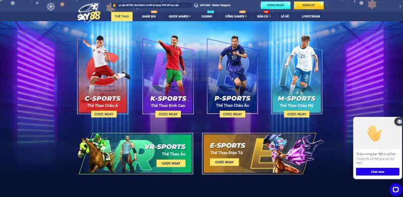 Sky88 - Giải đáp về thiên đường cá cược bóng đá cực uy tín - Update 12/2023 5 Thế giới trò chơi thể thao tại nhà cái Sky88