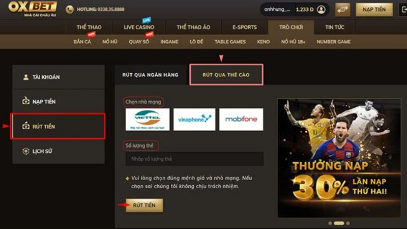 OXBET - Nhà cái cá cược đẳng cấp châu lục - Update 3/2023 5 Cách nạp và rút tiền tại nhà cái OXBET