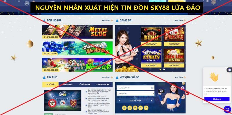 Sky88 - Giải đáp về thiên đường cá cược bóng đá cực uy tín - Update 12/2023 10 Nguyên nhân tin đồn Sky88 lừa đảo