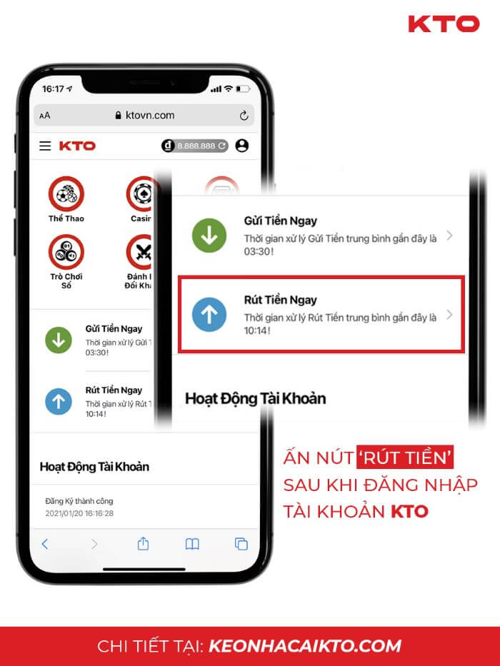 Hướng dẫn chi tiết cách cá cược trên KTO hiệu quả. 7 Giao dịch nạp, rút tiền tại nhà cái KTO