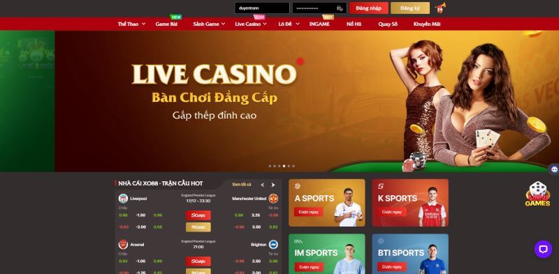 XO88 – Nhà cái uy tín siêu lợi nhuận đến từ thị trường Châu Âu - Update 12/2023 4 Giao diện cực kì ấn tượng của Xo88