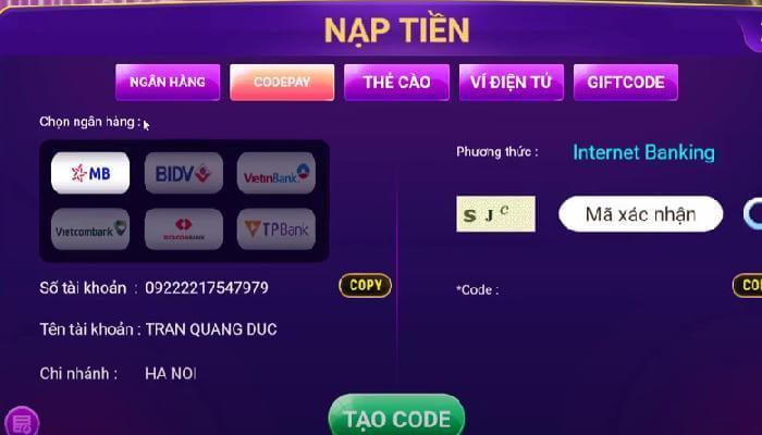 Bước 5: Rút tiền thưởng cược về tài khoản cá nhân