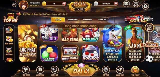 he thong tro choi gonvin - Gon Vin