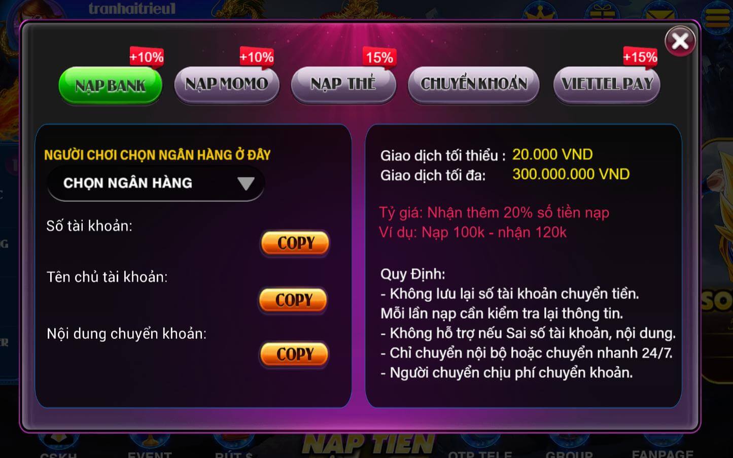 Quá trình thanh toán nhanh gọn